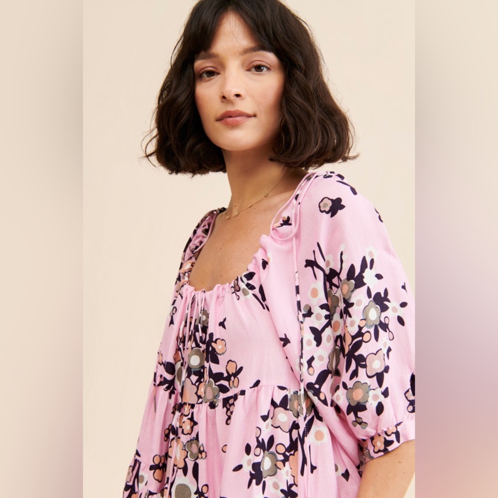 Ringa Csilla Pink Floral Mini Dress Size Small